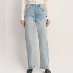 Everlane Women's Light Blue Cheeky Cotton Straight Leg Jeans Size 25